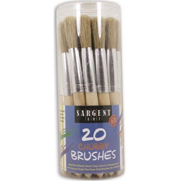 Sargent Art 20Ct Jumbo Brushes Plastic Handles In Canister SAR564000